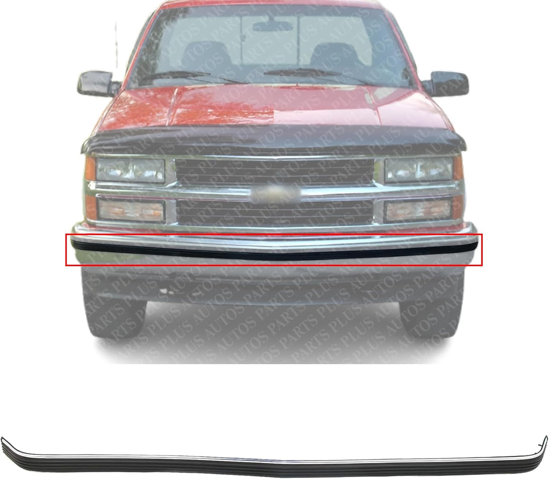 AUTOS PARTS PLUS Front Bumper Molding Impact Strip Direct Replacement Compatible With 1988-2000 Chevrolet/GMC C-K Series GM1057127 15574113