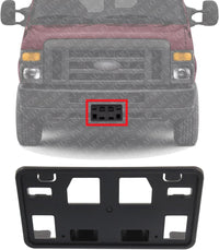 Front License Plate Bracket Plastic Direct Replacement Compatible with 2008-2021 Econoline Van Super Duty FO1068138 8C2Z17A385AA