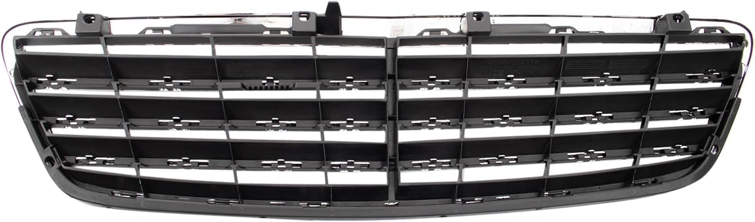 Front Grille Assembly Chrome Shell And Painted Black Insert Plastic Direct Replacement Compatible With 2001-2007 Mercedes Benz C-Class MB1200143 20388002239040