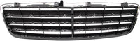 Front Grille Assembly Chrome Shell And Painted Black Insert Plastic Direct Replacement Compatible With 2001-2007 Mercedes Benz C-Class MB1200143 20388002239040