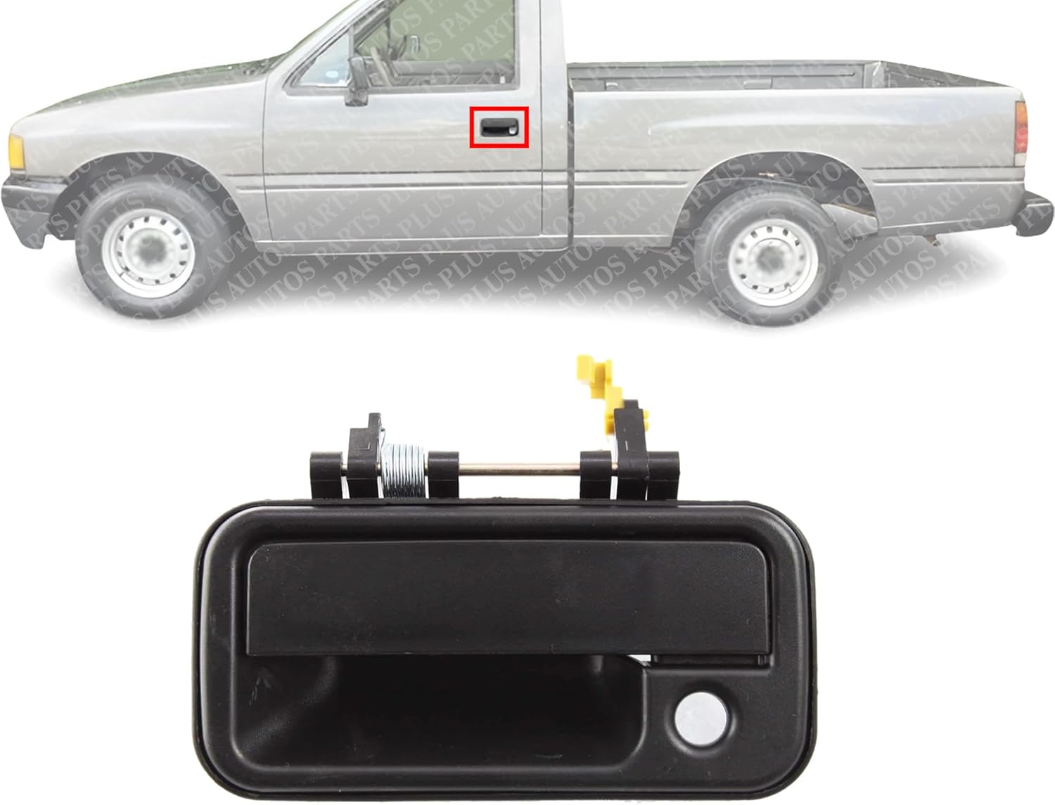 Front Exterior Door Handle Textured Left Driver Side Direct Replacement Compatible with 1988-1995 Isuzu Pickup IZ1310104 8944349741