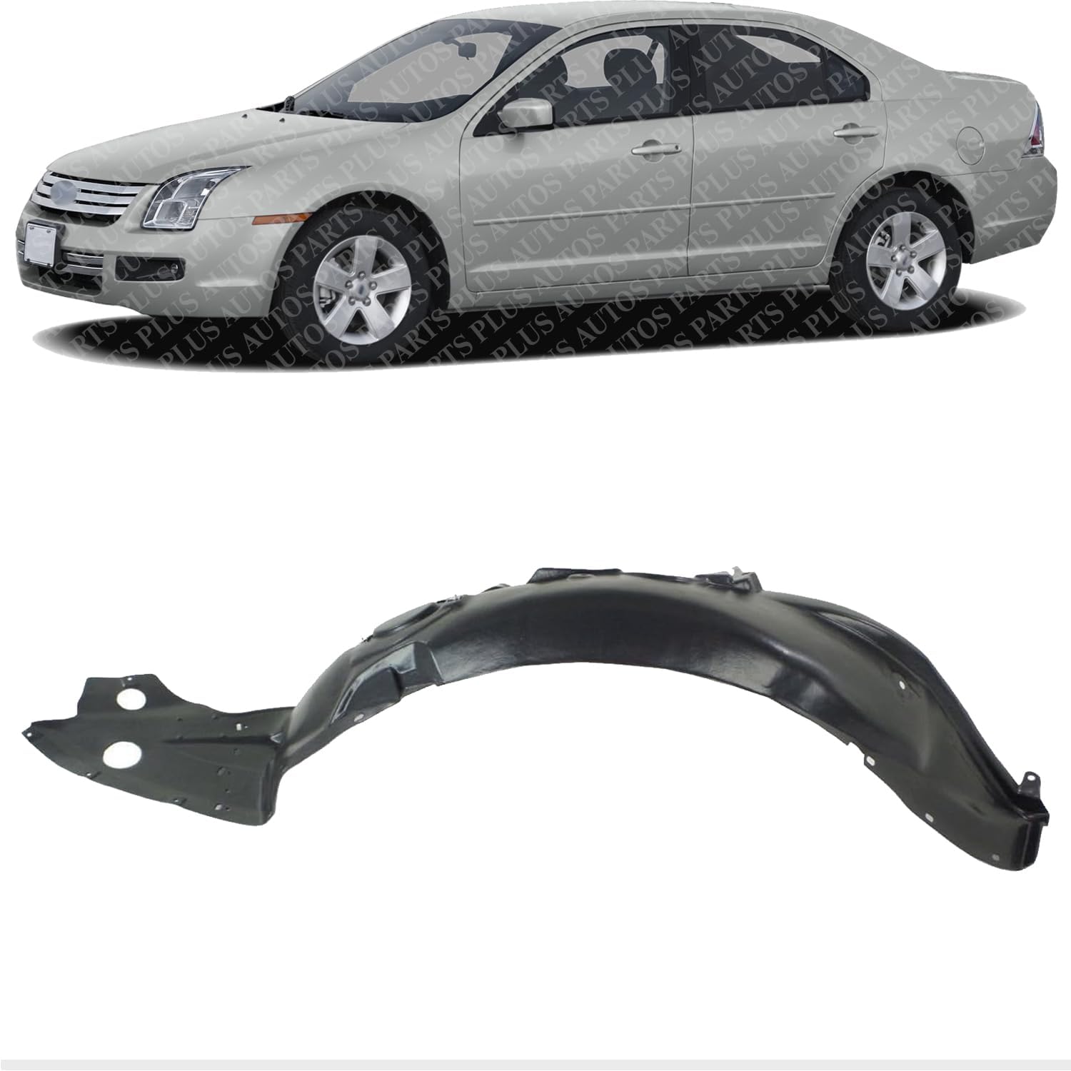 Front Fender Liner Left Driver Side Direct Replacement Compatible With 2006-2009 Ford Fusion/Mercury Milan FO1250136 6E5Z16103A