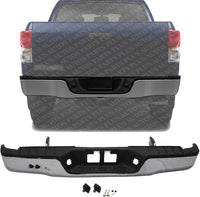 Rear Step Bumper Assembly Chrome Steel Direct Replacement Compatible With 2007-2013 Toyota Tundra TO1103117 521510C060-PFM