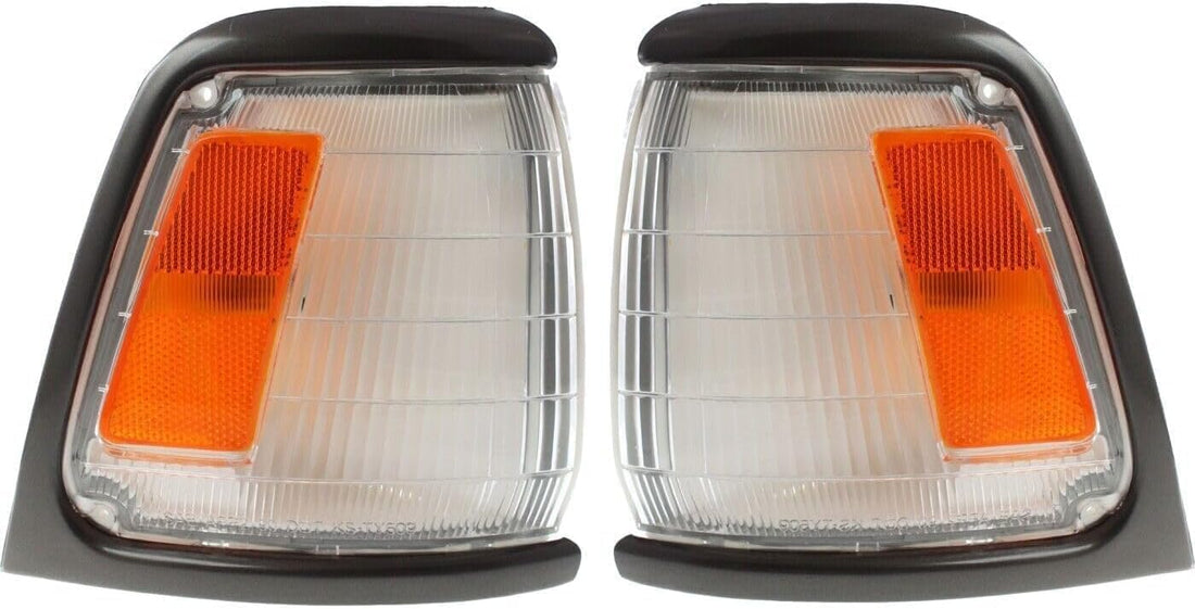 AUTOS PARTS PLUS Set Of 2 Front Corner Light Assembly Right Passenger & Left Driver Side Direct Replacement Compatible With 1989-1991 Toyota Pickup TO2521123 TO2520121 8161089176 8162089176