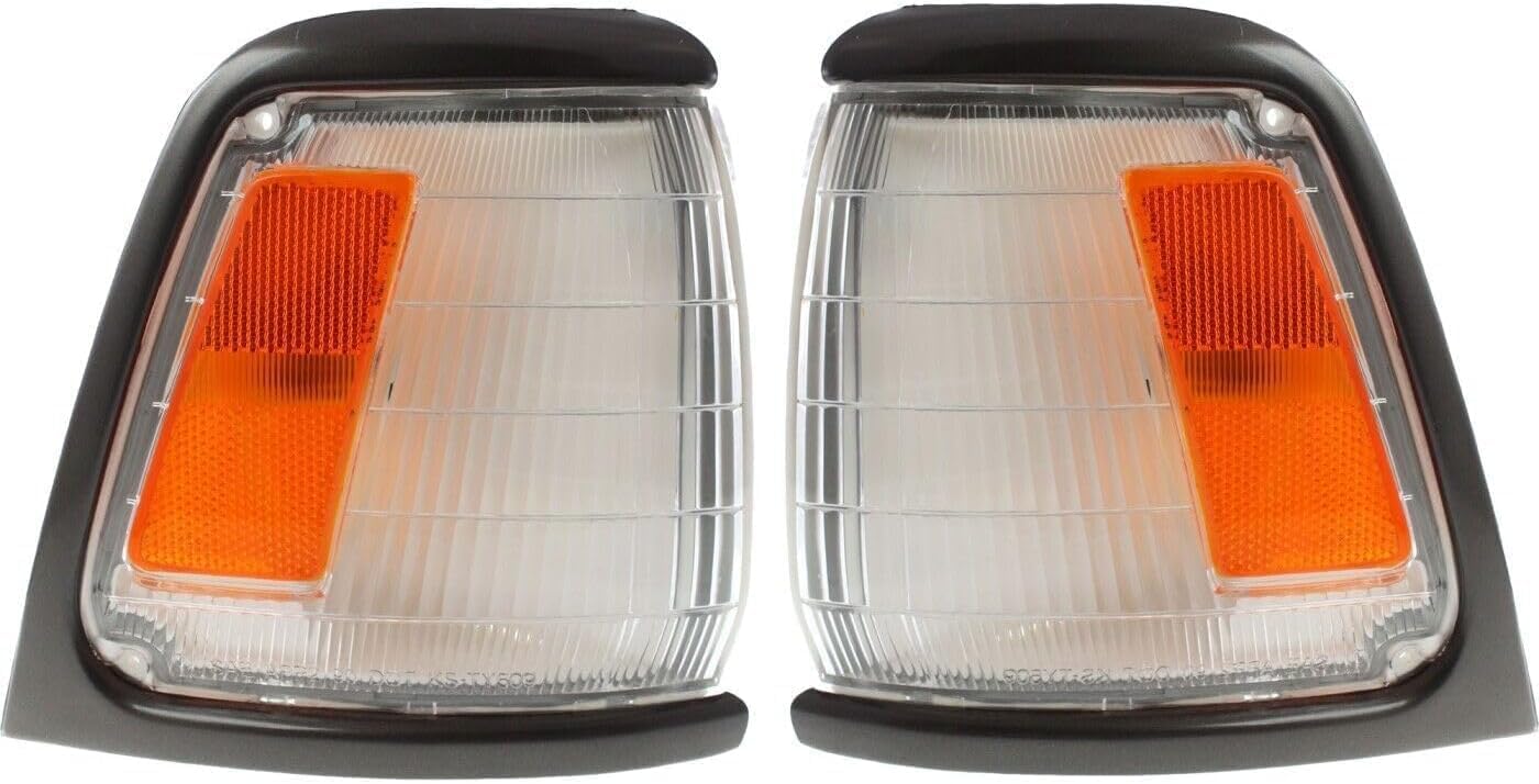 AUTOS PARTS PLUS Set Of 2 Front Corner Light Assembly Right Passenger & Left Driver Side Direct Replacement Compatible With 1989-1991 Toyota Pickup TO2521123 TO2520121 8161089176 8162089176