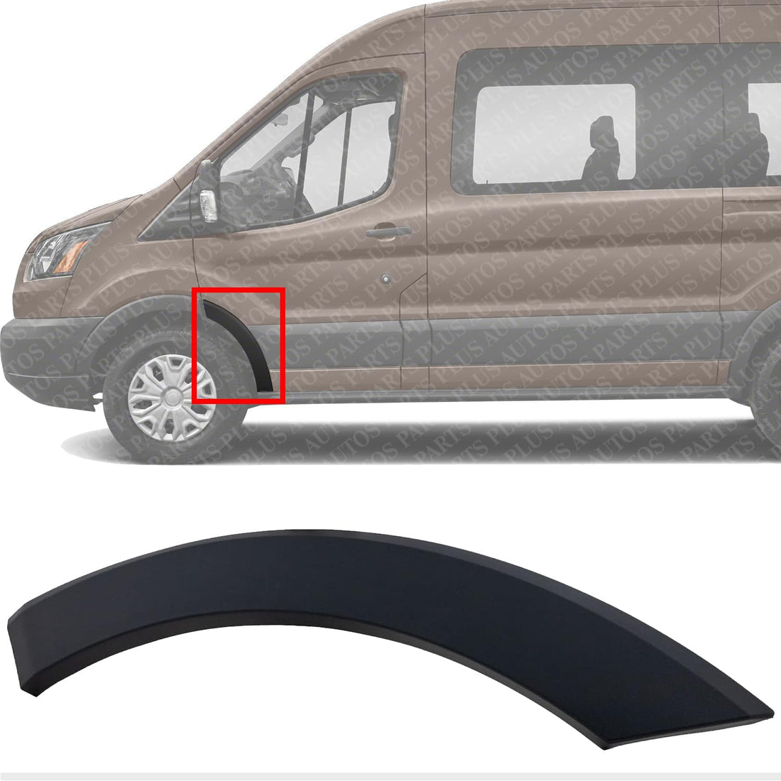 AUTOS PARTS PLUS Front Wheel Opening Molding Textured Right Passenger Side Direct Replacement Compatible With 2015-2019 Ford Transit FO1291137 BK3Z61278L00AA
