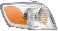 Front Grille Chrome Shell With Painted Silver Insert + Headlights + Corner Lamps Assembly Right Passenger & Left Driver Side Direct Replacement Compatible With Toyota Camry 2000-2001