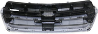 Front Grille Painted Silver Shell with Gray Insert With Chrome Trim Direct Replacement Compatible With 2015-2017 Subaru Legacy SU1200162 91121AL00A