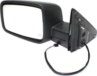 Front Power Mirror Manual Folding Heated Textured Left Driver Side Direct Replacement Compatible With 2013-2018 Ram 1500/2500 CH1320354 68462819AA 68147863AS 68147863