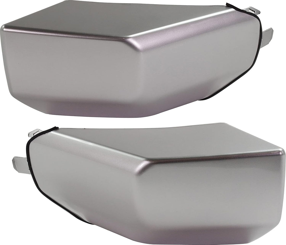 Set Of 2 Front Bumper End Painted Silver Left Driver & Right Passenger Side Direct Replacement Compatible With 2007-2014 Toyota FJ Cruiser TO1005174 TO1004174 5242235030 5242335020