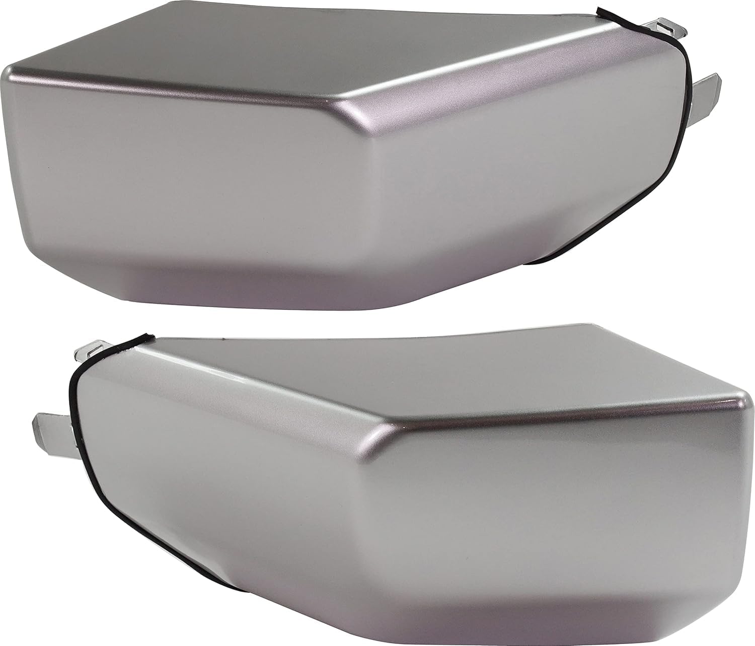 Set Of 2 Front Bumper End Painted Silver Left Driver & Right Passenger Side Direct Replacement Compatible With 2007-2014 Toyota FJ Cruiser TO1005174 TO1004174 5242235030 5242335020