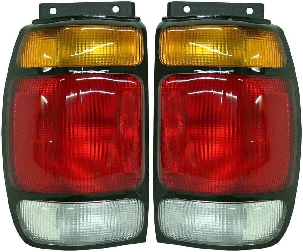 Set Of 2 Tail Light Lens And Housing Left Driver & Right Passenger Side Direct Replacement Compatible With 1995-1997 Ford Explorer FO2800113 FO2801113 F67Z13405AA F67Z13404AA