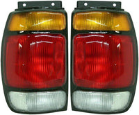 Set Of 2 Tail Light Lens And Housing Left Driver & Right Passenger Side Direct Replacement Compatible With 1995-1997 Ford Explorer FO2800113 FO2801113 F67Z13405AA F67Z13404AA