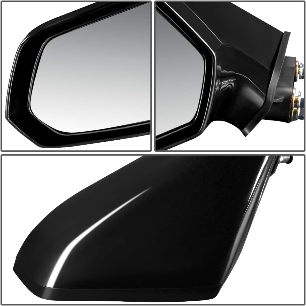 Front Power Mirror Manual Folding Non-Heated Left Driver Side Direct Replacement Compatible With 2006-2009 GMC Envoy GM132042915808571
