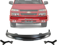 Front Bumper Impact Bar Painted Black Steel With Bracket Direct Replacement Compatible With 2004-2012 Chevrolet Colorado/GMC Canyon GM1002461 19209326