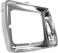 Set Of 2 Front Head Light Door Bezel Chrome Left Driver & Right Passenger Side Direct Replacement Compatible With 1978-1979 Ford F- Series FO2513115 FO2512114 D8TZ13064E D8TZ13064F