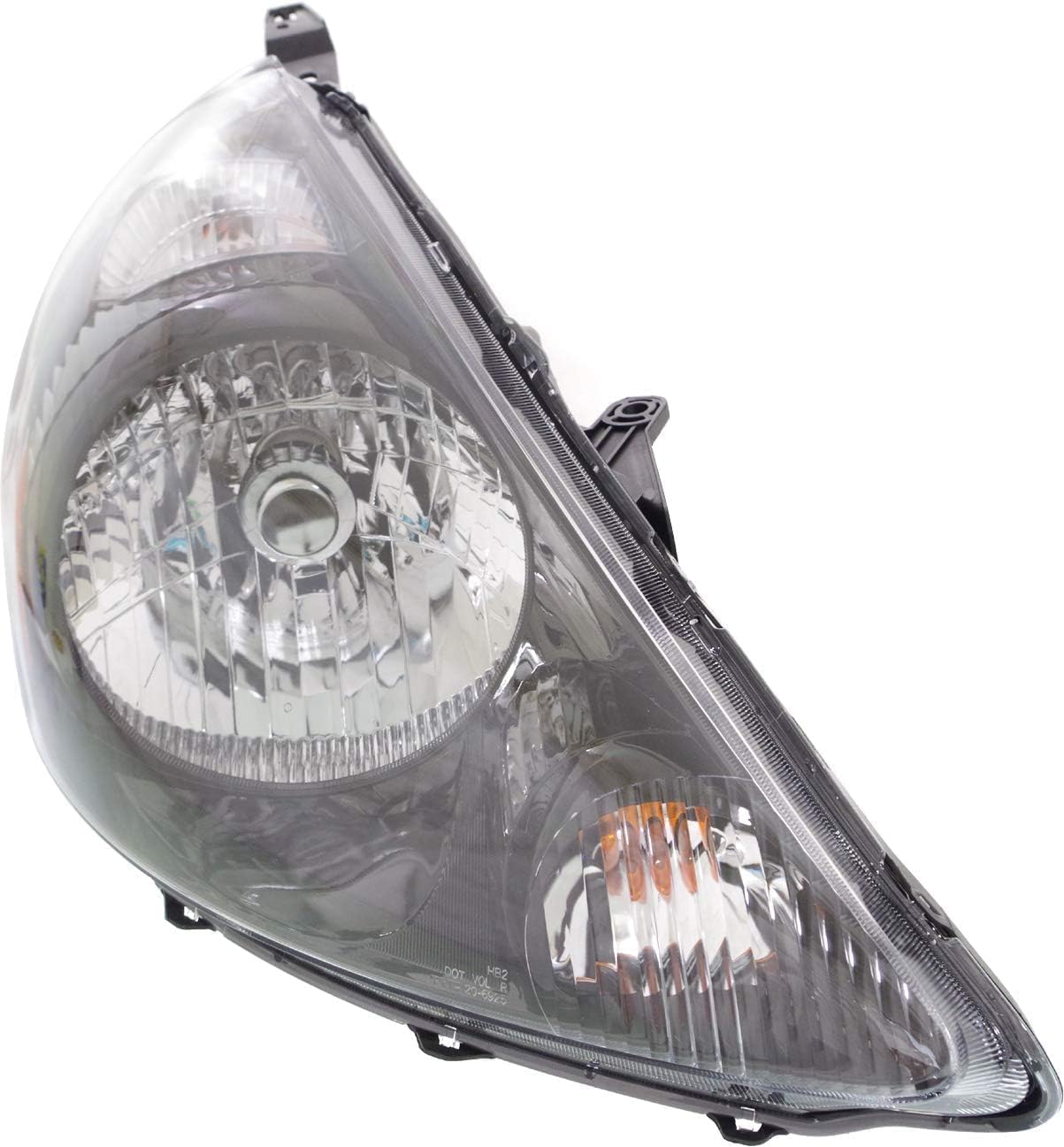 Front Head Light Assembly Black Interior Left Driver Side Direct Replacement Compatible With 2007-2008 Honda Fit 33151SLNA01Z