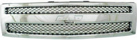 Front Bumper Steel + Grille Chrome Shell And Black Insert + Lower Valance Textured + End Caps Primed RH & LH Side Direct Replacement Compatible With Chevrolet Silverado 1500 2009-2013