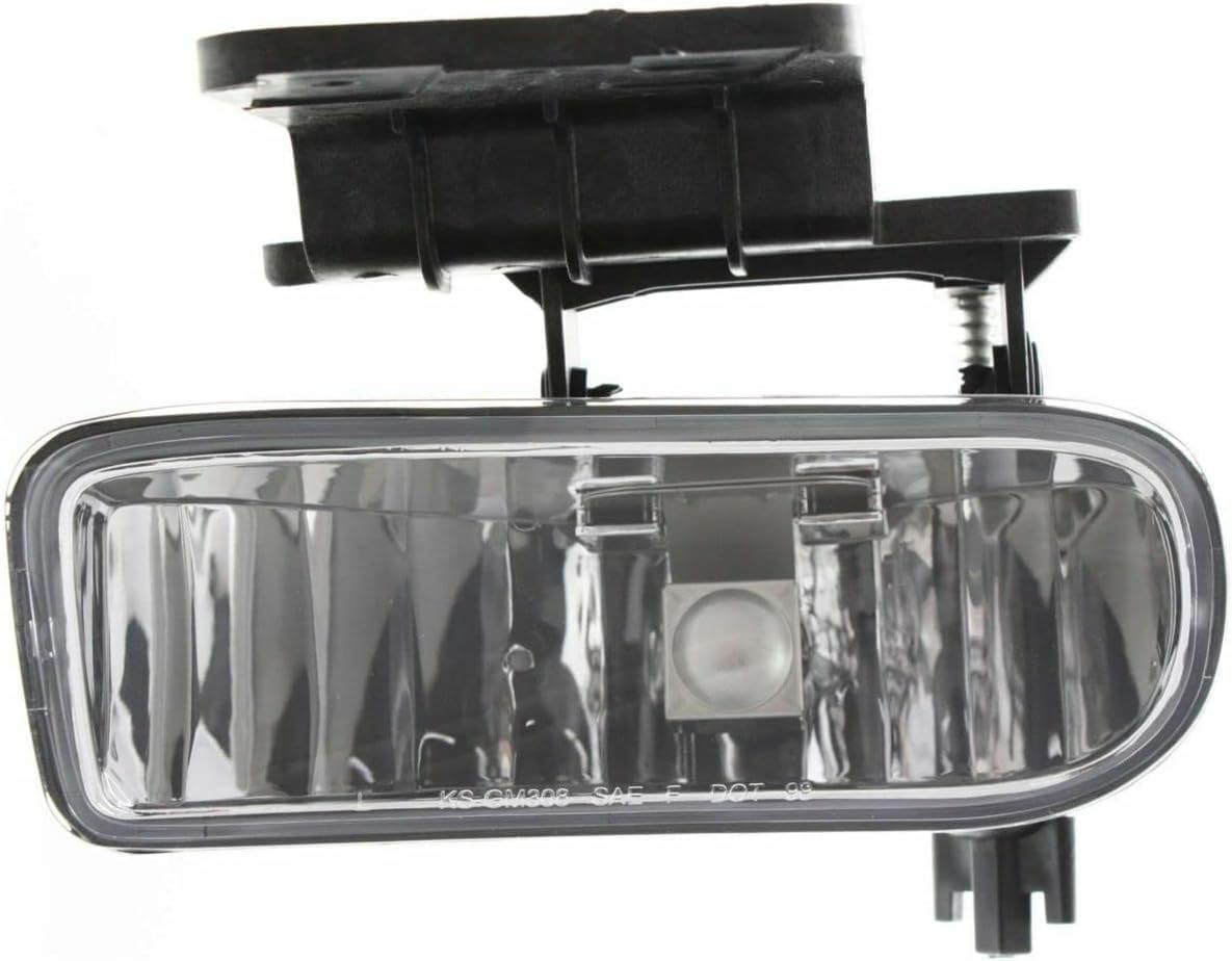 Front Bumper Chrome Steel + Upper Cover + Lower Valance + Brackets + Fog Lamps Left & Right Side Direct Replacement Compatible With 1999-2002 Silverado 1500/2000-2006 Tahoe/Suburban