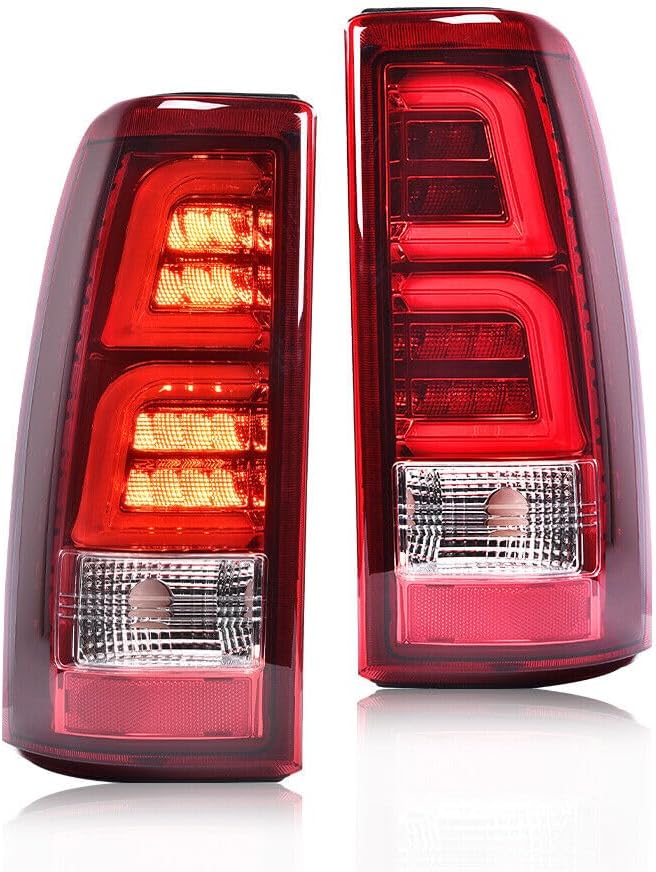 Set Of 2 Rear Tail Light Left Driver & Right Passenger Side Direct Replacement Compatible With 1999-2002 Chevrolet Silverado 1500 2500/1999-2003 Sierra GM2800186 GM2801186 GM2800173