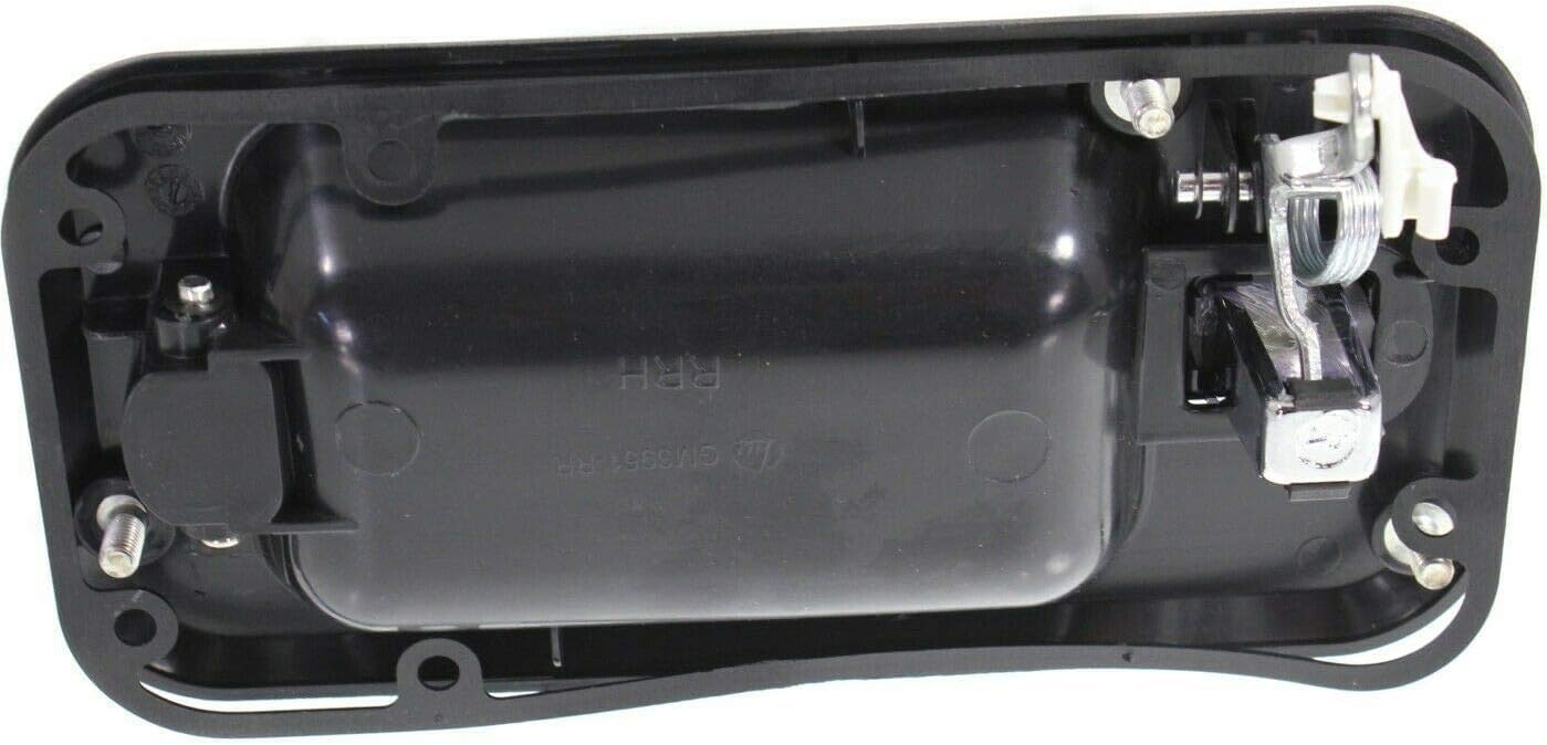 Rear Door Handle Black Bezel with Chrome Lever Right Passenger Side Direct Replacement Compatible with 2003-2009 Hummer H2 HU1521101 25845865