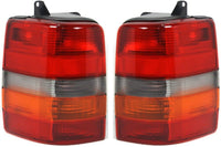 Set Of 2 Tail Lamp Lens And Housing Left Driver & Right Passenger Side Direct Replacement Compatible With 1993-1998 Jeep Grand Cherokee CH2801121 CH2800121 55155738AA 55155739AA