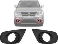 Set Of 2 Front Fog Light Molding Textured Plastic Right Passenger & Left Driver Side Direct Replacement Compatible With 2011-2019 Dodge Journey CH1039148 CH1038148 68088686AB