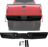 Step Bumper Assembly Primed Steel Without Rear Object Sensor Holes Direct Replacement Compatible With 2008-2016 Ford F-Series Super Duty FO1103149 9C3Z17906APTM-PFM