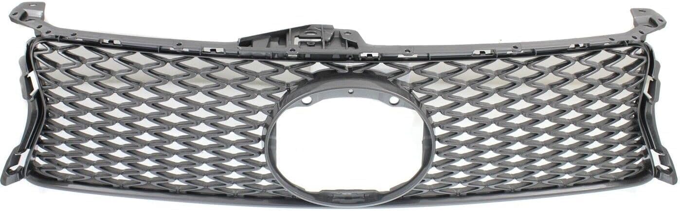 Front Grille Assembly Gray Shell And Insert Plastic Direct Replacement Compatible With 2013-2015 Lexus GS350 / 2015 Lexus GS450h LX1200142 5311130E00