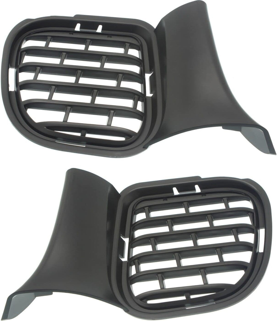 Set Of 2 Front Bumper Grille Air Intake Textured Left Driver & Right Passenger Side Direct Replacement Compatible With 2015-2023 Dodge Challenger CH1039187 CH1038187 68259762AB