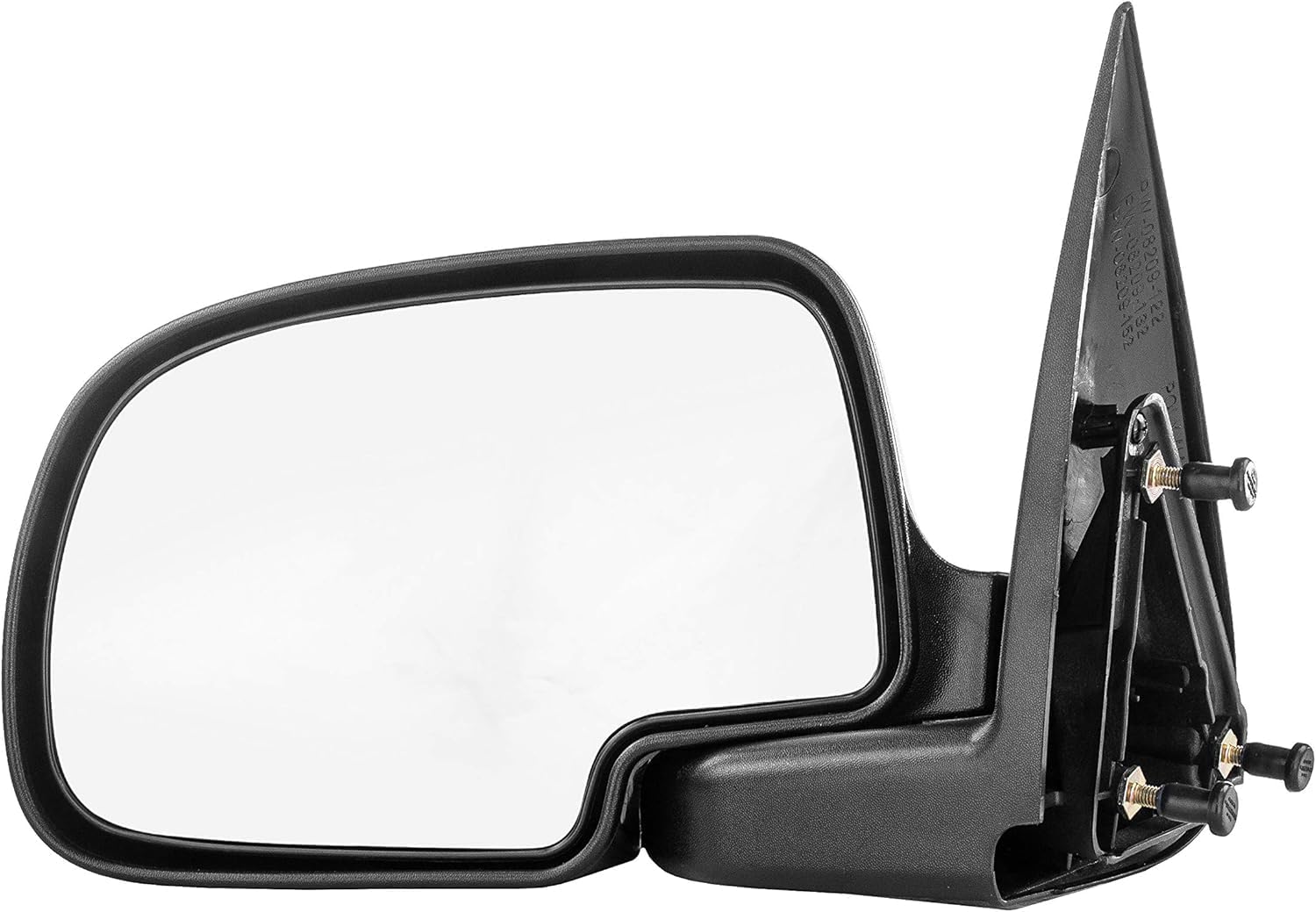 Front Power Mirror Manual Folding Non-Heated Chrome Left Driver Side Direct Replacement Compatible With 1999-2002 Chevrolet Silverado/GMC Sierra GM1320174 15172249