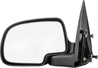 Front Power Mirror Manual Folding Non-Heated Chrome Left Driver Side Direct Replacement Compatible With 1999-2002 Chevrolet Silverado/GMC Sierra GM1320174 15172249