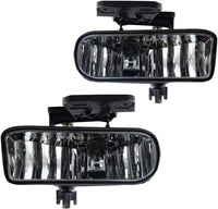 Front Bumper Chrome + Upper Cover Primed + Lower Valance Textured + Fog Light RH & LH Side Direct Replacement Compatible With GMC Sierra 1500 1999-2002 / Yukon 2000-2006