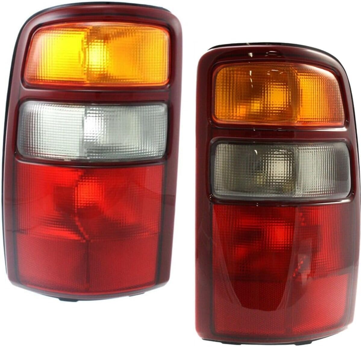 Set Of 2 Tail Light Lens And Housing Right Passenger & Left Driver Side Direct Replacement Compatible With 2000-2003 Chevrolet Suburban/GMC Yukon/XL GM2801143 GM2800143 15224278