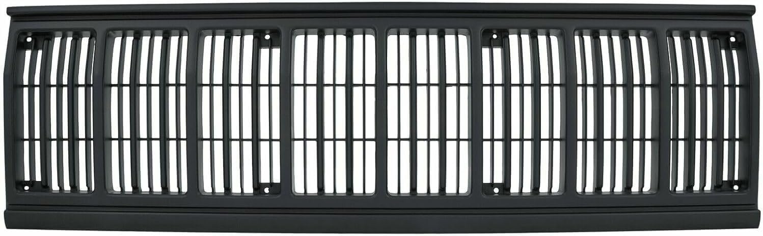 Front Header Panel + Grille + Headlight Door Bezel Primed Left Driver & Right Passenger Side Direct Replacement Compatible With 1991-1996 Jeep Cherokee CH1220107 CH1200177 CH2512124