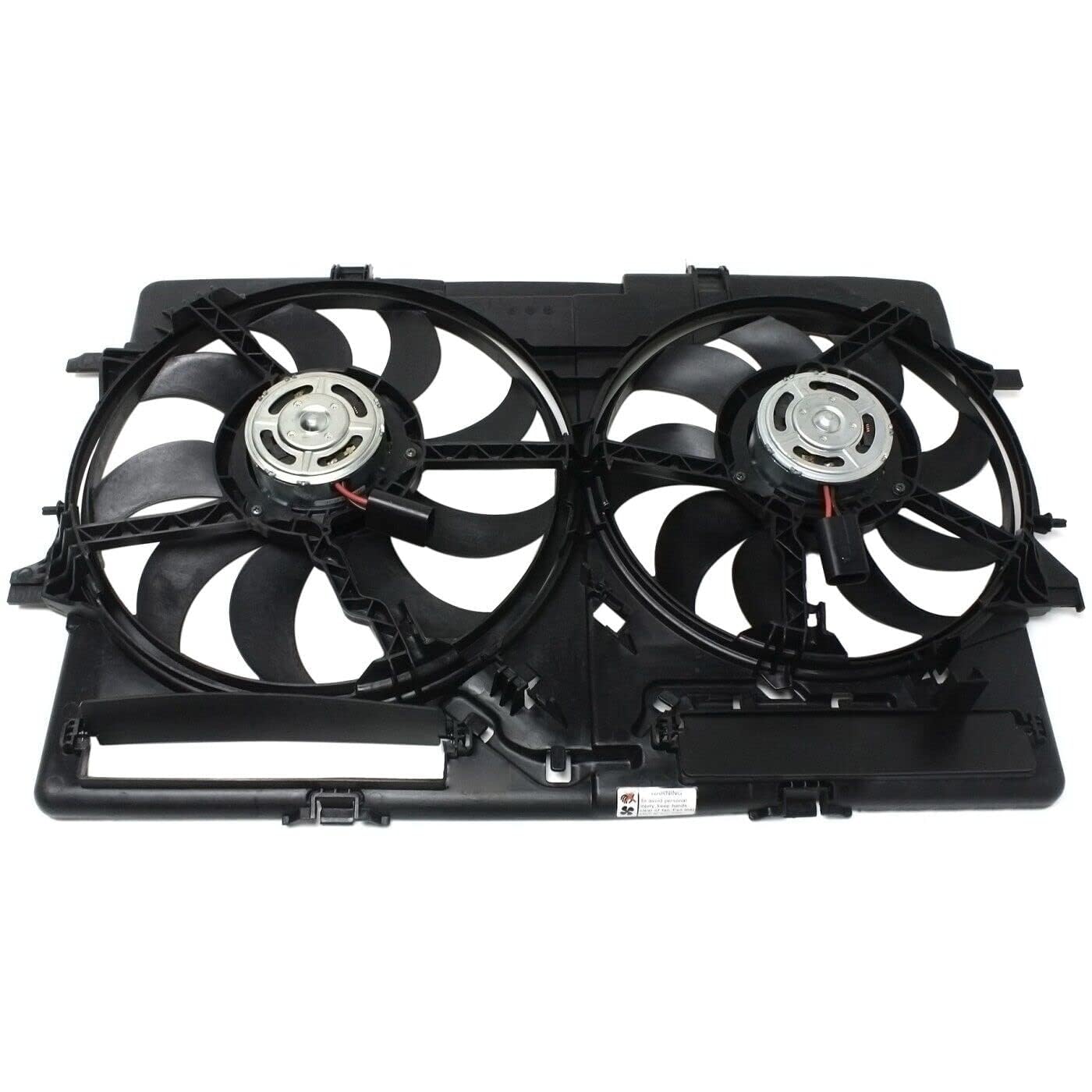 Front Radiator Cooling Fan Assembly Plastic Direct Replacement Compatible with 2008-2017 Audi A5 Quattro / 2009-2017 Audi Q5 / 2019-2021 Porsche Macan AU3115113 8K0121207A-PFM