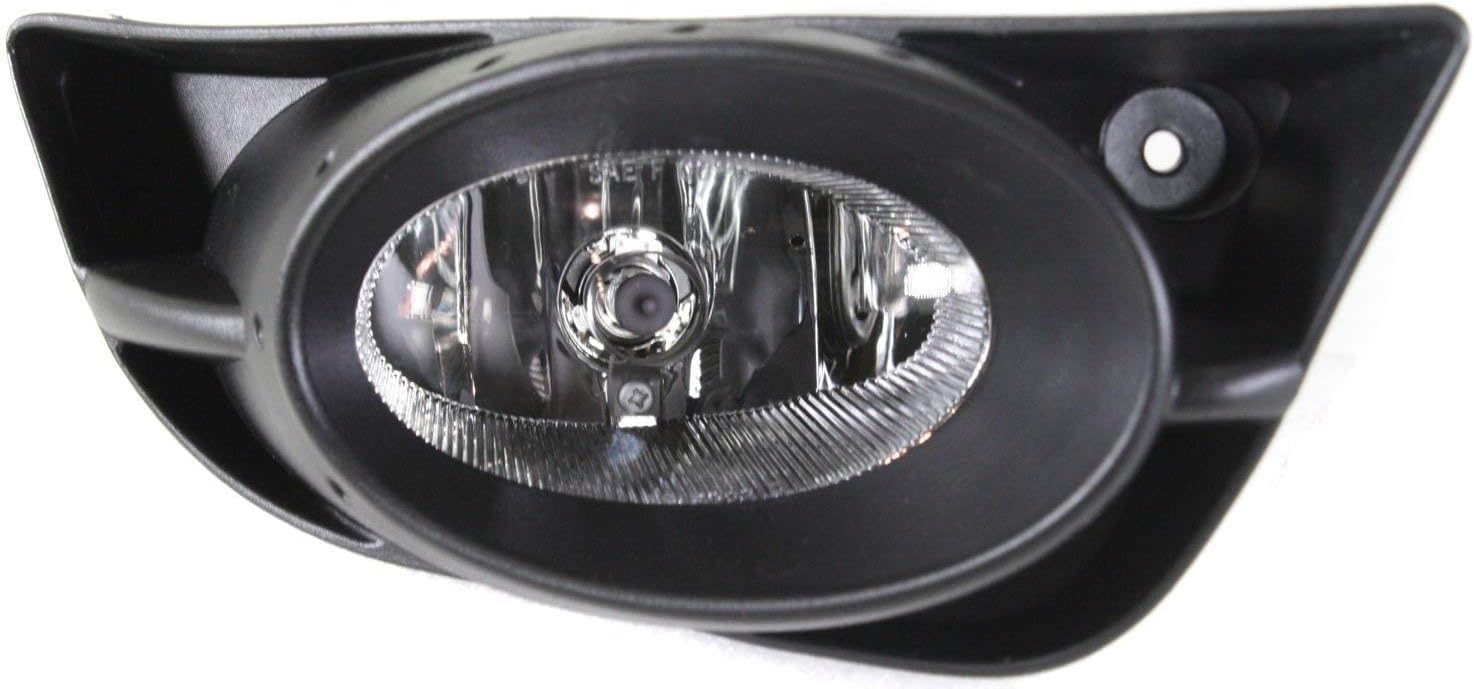 Front Bumper Cover Primed Plastic + Upper & Lower Grille + Fog Light Left Driver & Right Passenger Side Direct Replacement Compatible With 2009-2011 Honda Fit