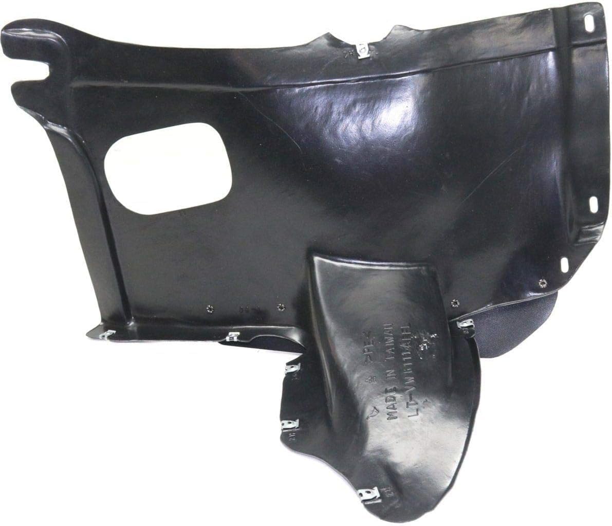 Front Fender Liner Left Driver Side Direct Replacement Compatible With 2010-2014 Volkswagen Jetta/Golf VW1248134 1K9805911A