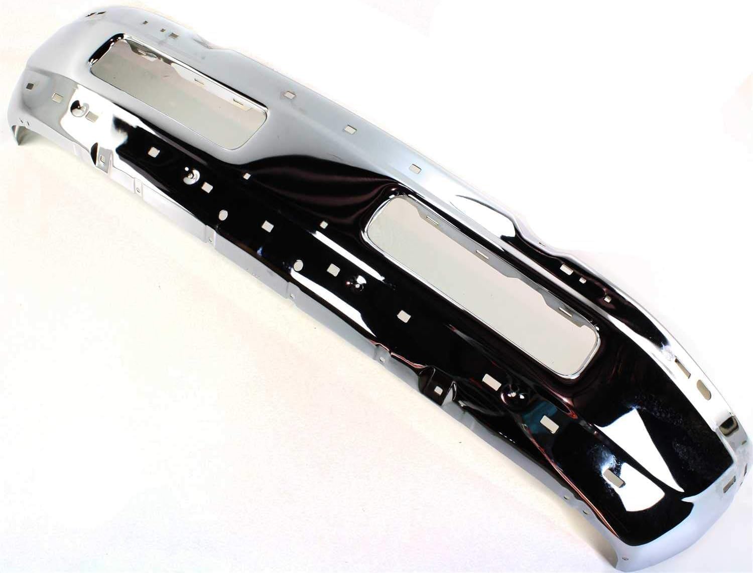 Front Bumper Face Bar Chrome Steel + Inner Brackets Left Driver & Right Passenger Side Direct Replacement Compatible With 1997-2001 Dodge Ram 1500/1997-2002 2500 3500 CH1002256