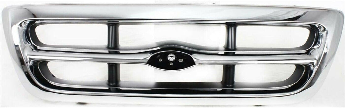 Front Grille Chrome Shell & Insert Direct Replacement Compatible With 1998-2000 Ford Ranger FO1200340 F87Z8200EAA