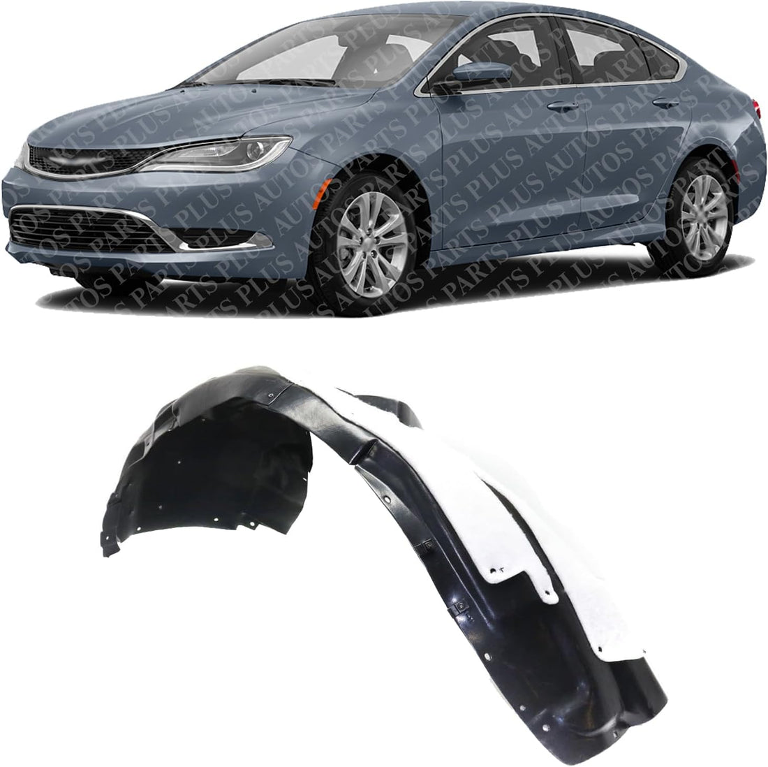 Front Fender Liner Left Driver Side Direct Replacement Compatible With 2015-2017 Chrysler 200 CH1248169 68102923AE