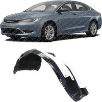 Front Fender Liner Left Driver Side Direct Replacement Compatible With 2015-2017 Chrysler 200 CH1248169 68102923AE