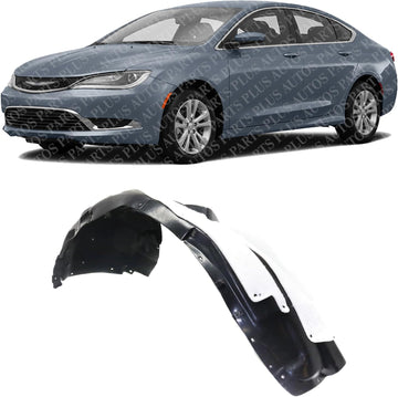Front Fender Liner Left Driver Side Direct Replacement Compatible With 2015-2017 Chrysler 200 CH1248169 68102923AE