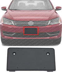 Front License Plate Bracket Plastic Direct Replacement Compatible with 2012-2015 Volkswagen Passat VW1068105 5618072879B9