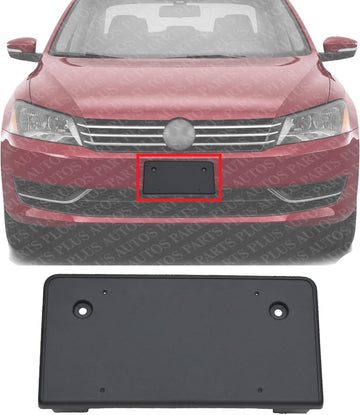 Front License Plate Bracket Plastic Direct Replacement Compatible with 2012-2015 Volkswagen Passat VW1068105 5618072879B9