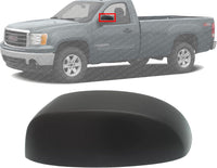 Front Mirror Cover Textured Left Driver Side Direct Replacement Compatible With 2007-2013 Chevrolet Silverado & GMC Sierra 1500/2007-2014 2500HD 3500HD GM1326100 25788154