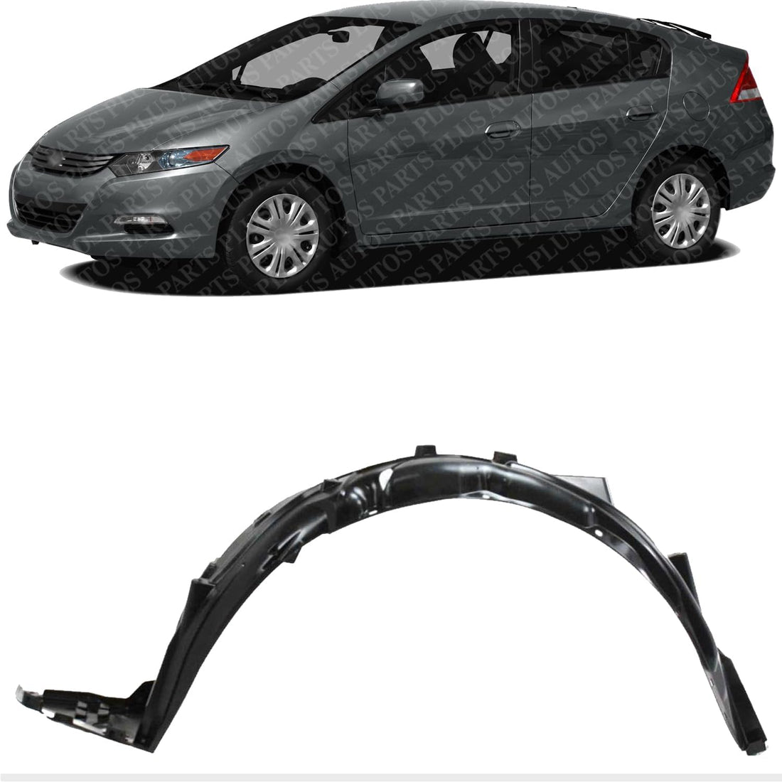Front Fender Liner Left Driver Side Direct Replacement Compatible With 2010-2011 Honda Insight HO1248136 74151TM8305