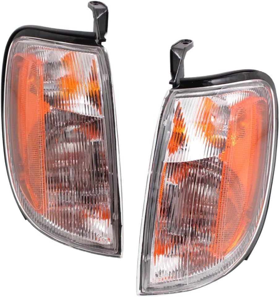 Set Of 2 Front Corner Light Lens and Housing Left Driver & Right Passenger Side Direct Replacement Compatible With 1998-2000 Nissan Frontier / 2000-2001 Xterra NI2521124 NI2520124