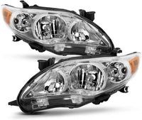 Set OF 2 Front Head Light Left Driver & Right Passenger Side Direct Replacement Compatible With 2011-2013 Toyota Corolla TO2503204 TO2502204 TO2519131 TO2518131 8113012F10 8117012F10
