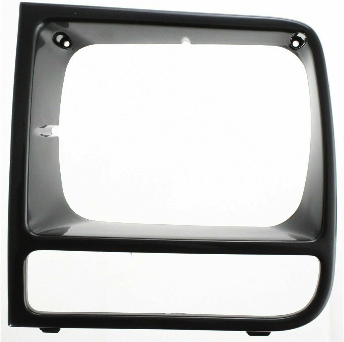 Front Bumper Upper Grille + Head Lamp Door Bezel Primed Left Driver & Right Passenger Side Direct Replacement Compatible With 1997-2001 Jeep Cherokee CH1200208 CH2512157 CH2513157
